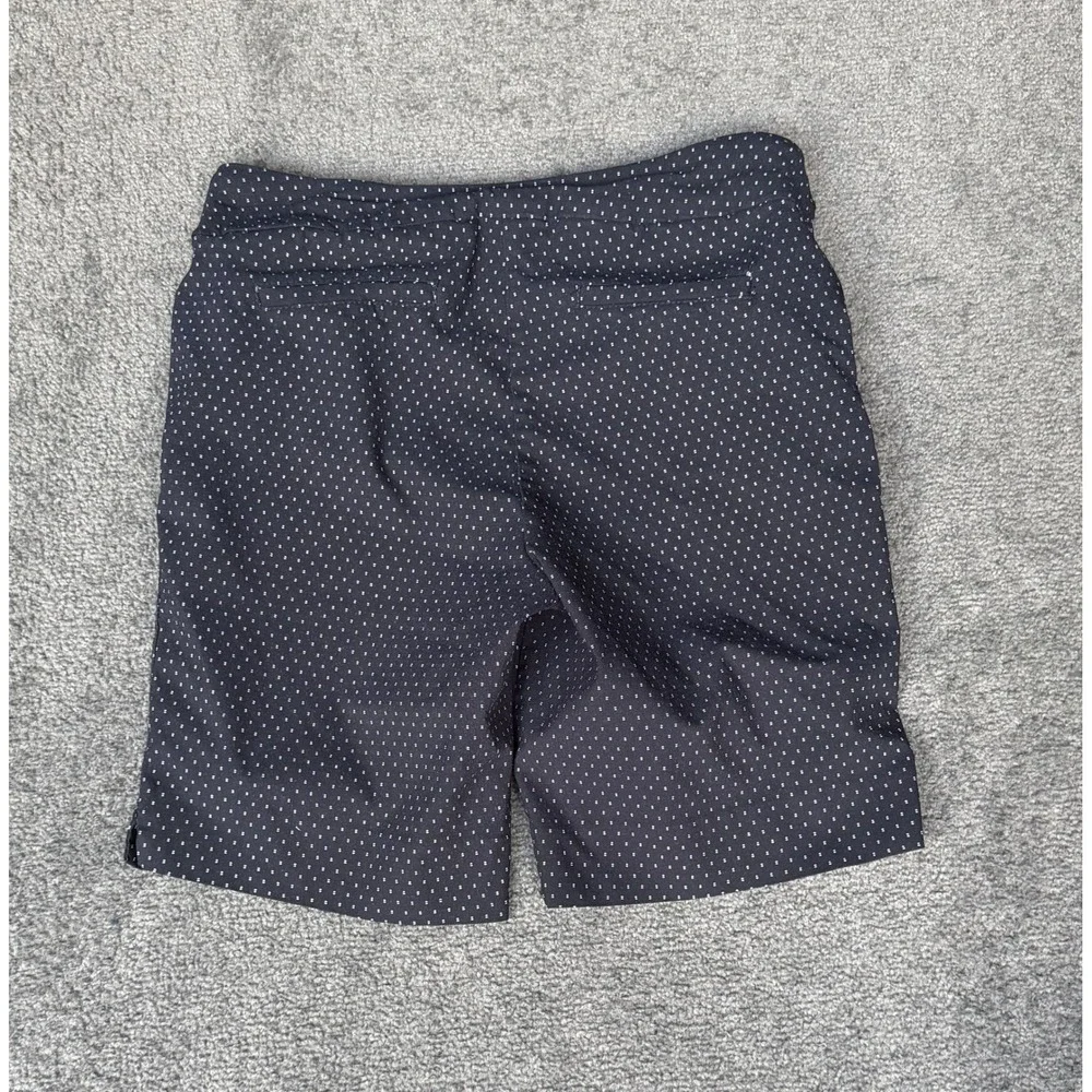 Hilary Radley Navy Blue Polka Dot Pull On Bermuda Shorts Women Size 10